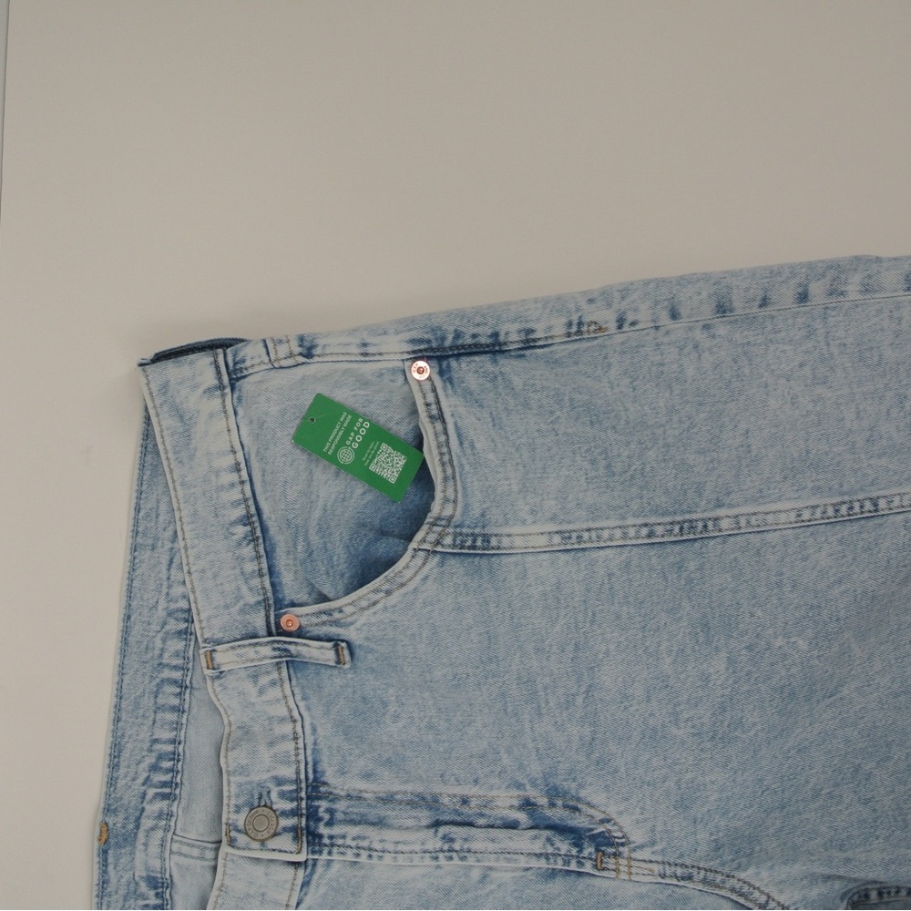 GAP ✨NWT 💿‎ Vintage Wash ‘90’s Loose Wide Leg Jeans 🪴 Organic Cotton - Picture 3 of 12